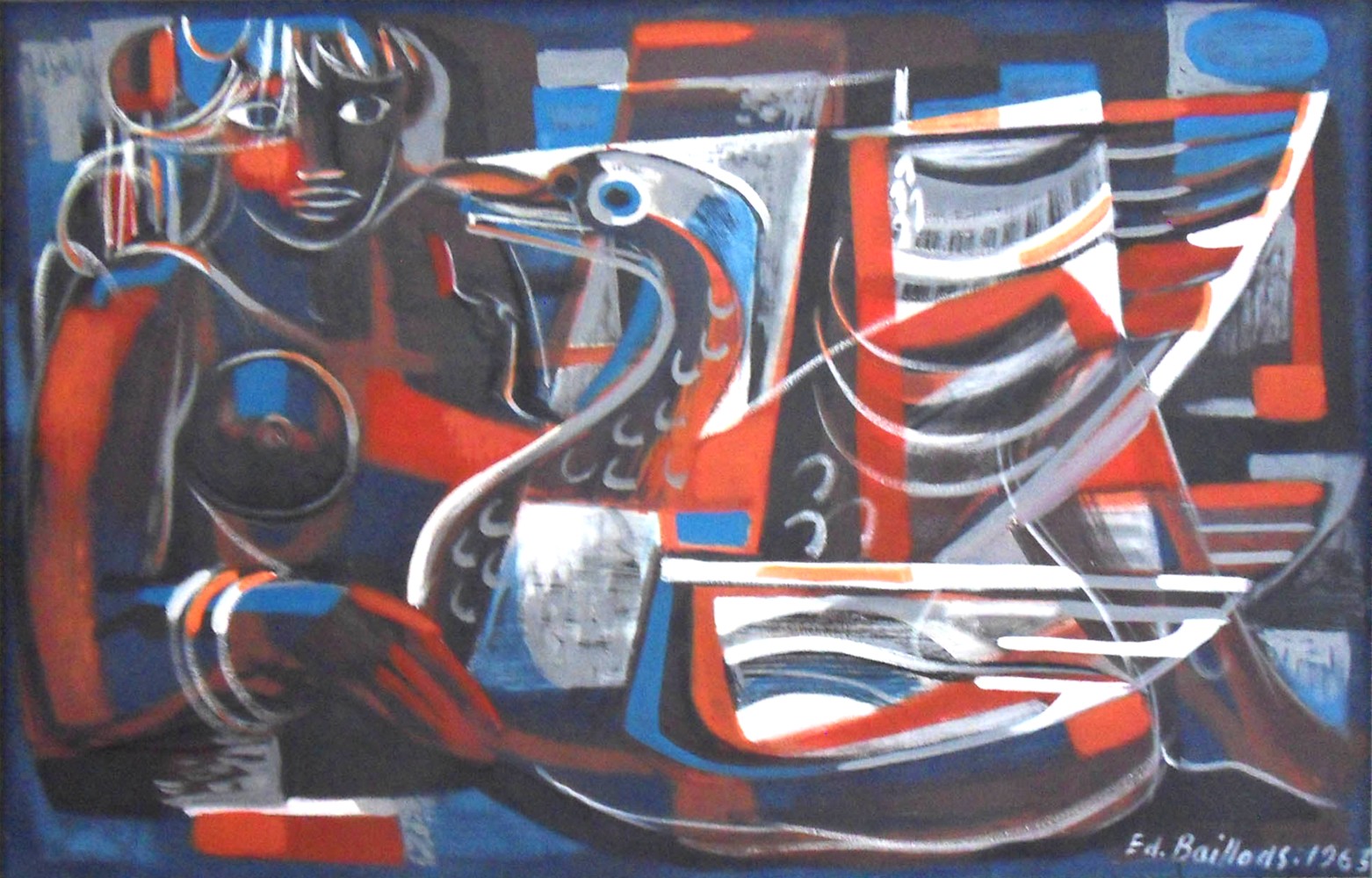 edouard-baillods-cigne-et-femme-1963